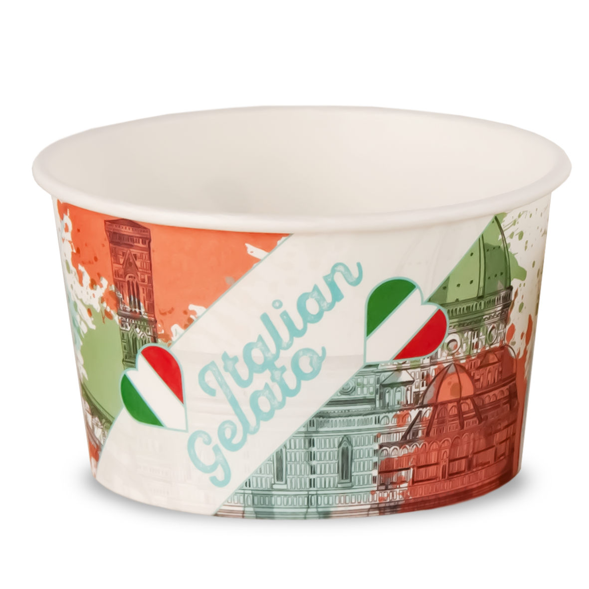 Italian Gelato Paper cup 8oz Gelato Supply