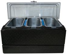 Load image into Gallery viewer, FB Gelato Carrier/Cooler (3-5 L Pans) (Comes w/ 2 FB Plate) + Rolling Cover 23.5&quot; x 15.5&quot; x 10&quot; H