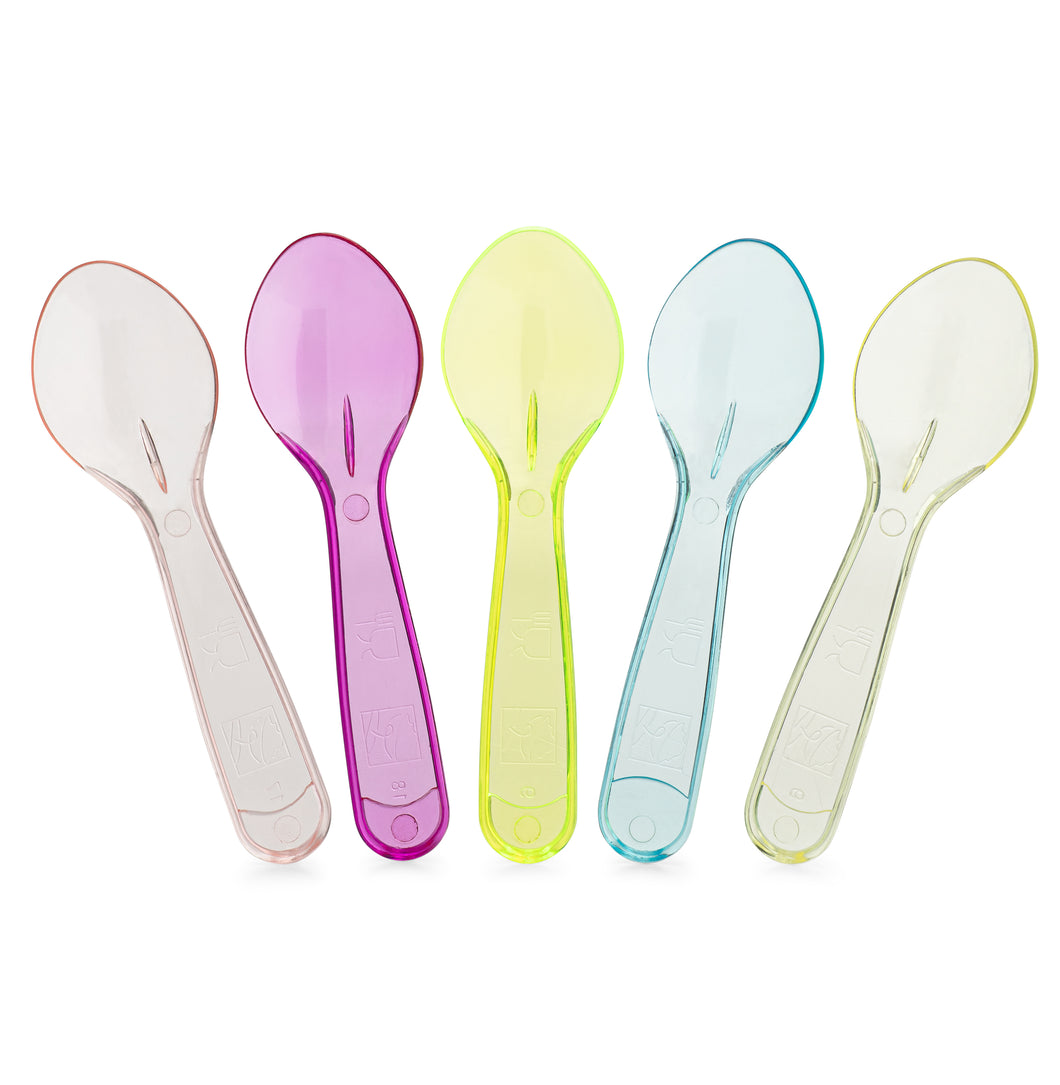 Gelato Tasting Spoon - Transparent Mixed Colors BIODEGRADABLE