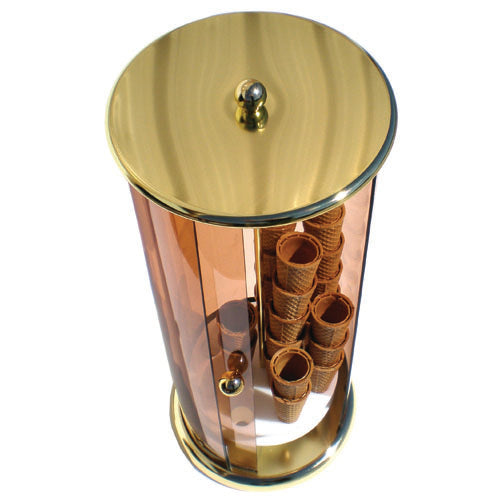 Vertical Cone Holder Brass for Gelato or Ice Cream Shop