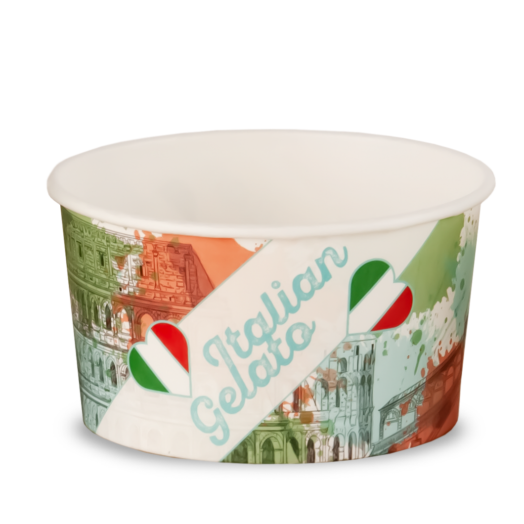 Italian Gelato Paper cup 6oz Gelato Supply